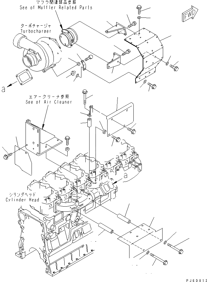 Схема запчастей Komatsu SDA6D140E-3A-9 - ТЕРМОЗАЩИТА(№78-) ДВИГАТЕЛЬ