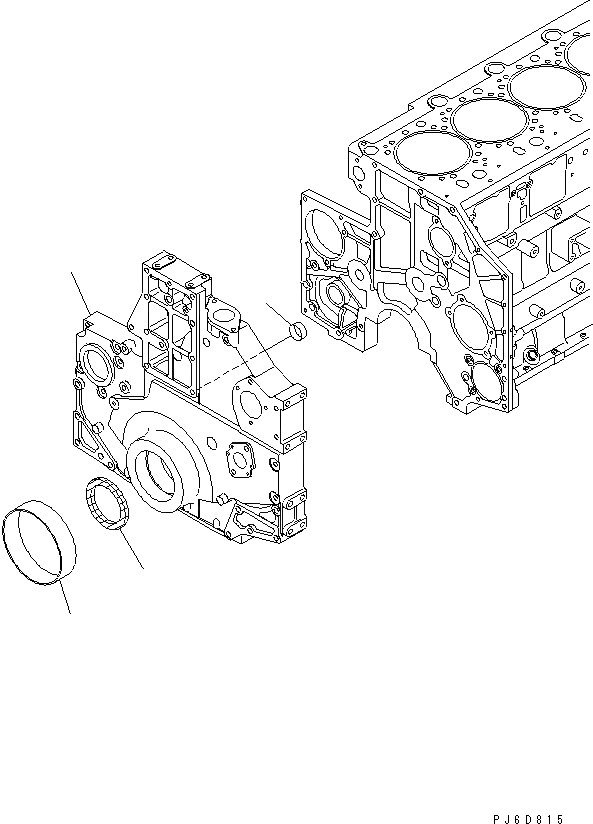 Схема запчастей Komatsu SDA6D140E-3A-9 - ПЕРЕДН. КРЫШКА(ПЕРЕДН. МЕХ-М ОТБОРА МОЩНОСТИ СПЕЦ-Я.) (С SLEEVE)(№78-) ДВИГАТЕЛЬ