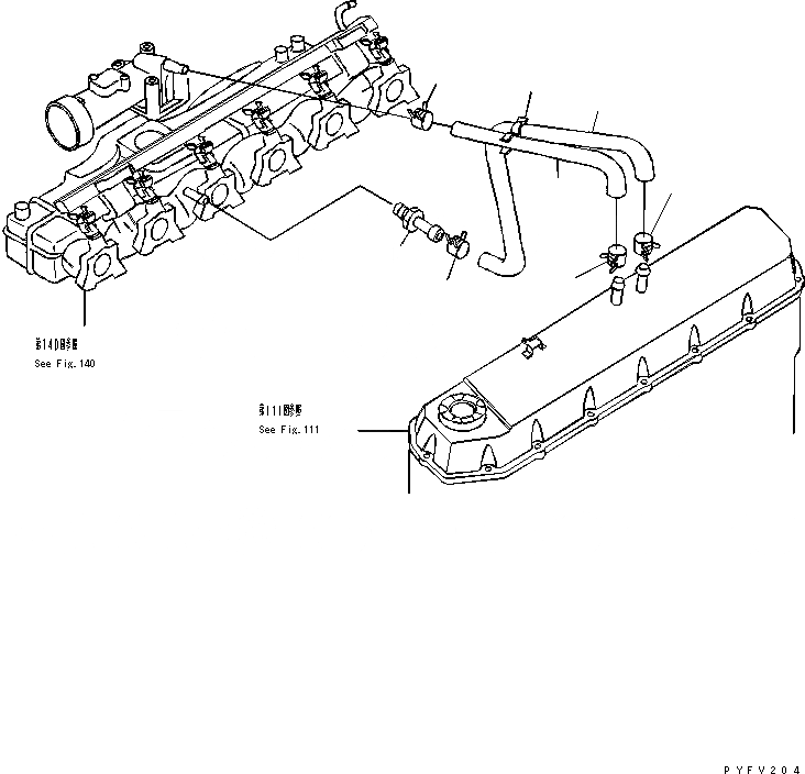 Схема запчастей Komatsu TB45-191-A - CRANK КОРПУС ВЕНТИЛЯТОРILATION ДВИГАТЕЛЬ