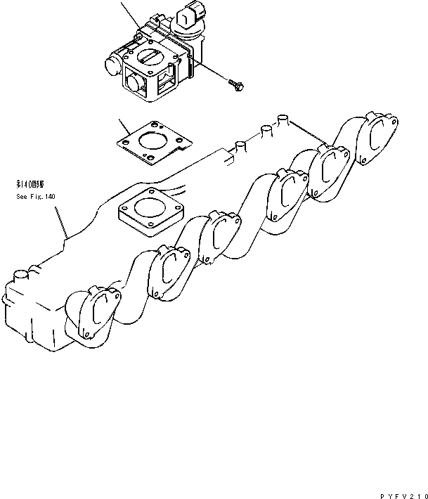 Схема запчастей Komatsu TB45-197-B - THROTTLE КАМЕРА ДВИГАТЕЛЬ