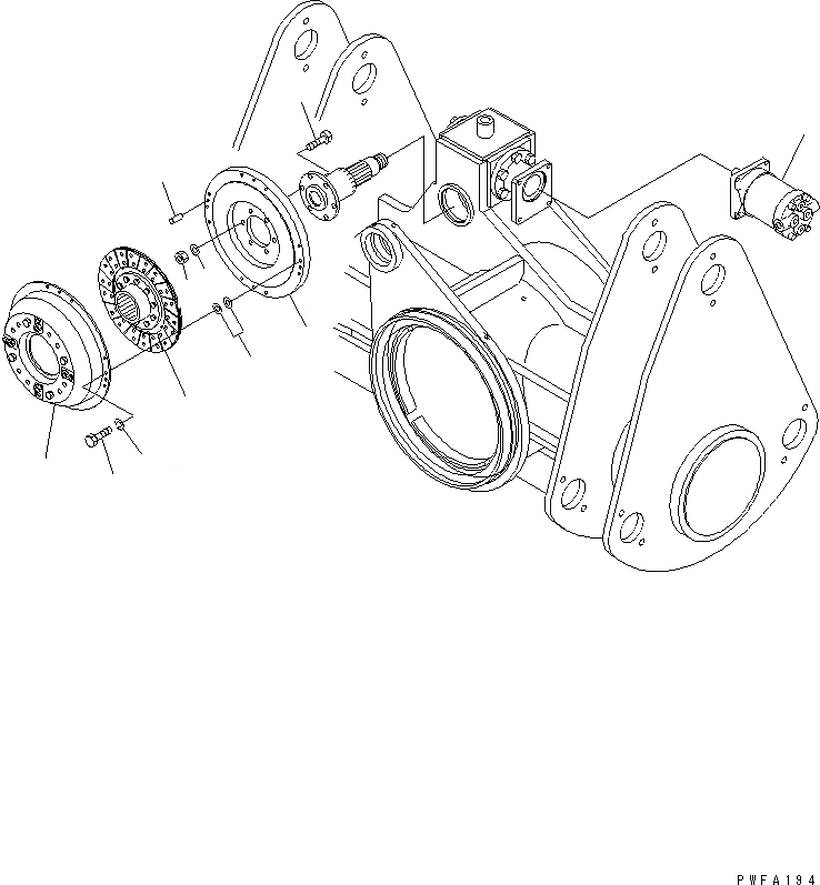 Схема запчастей Komatsu TMA708-1 - MANIPULATOR (МУФТА И ГИДРАВЛ МОТОР) MANIPULATOR