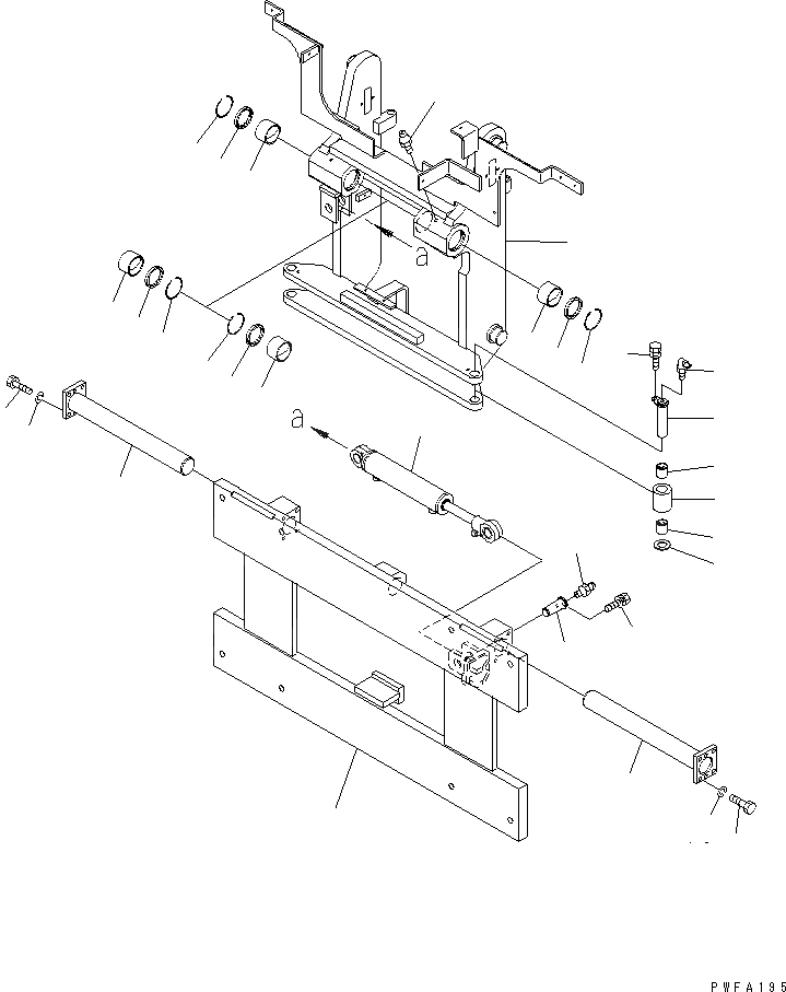 Схема запчастей Komatsu TMA708-1 - ГИДРОЛИНИЯ (/) MANIPULATOR