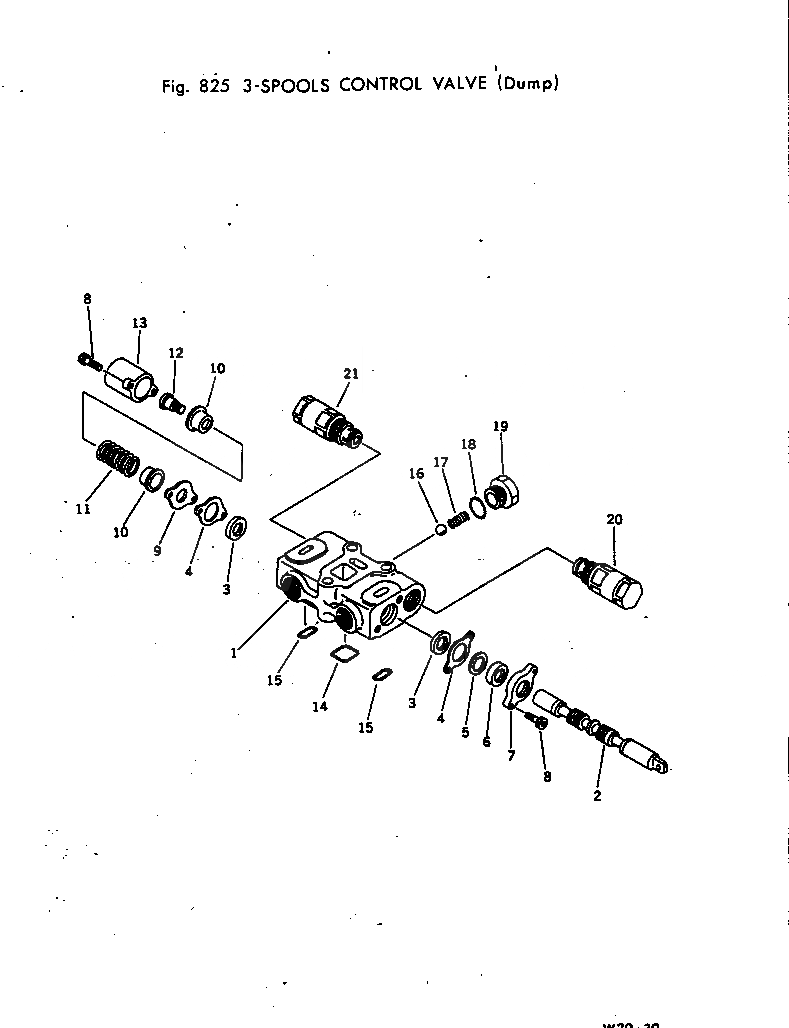 Схема запчастей Komatsu W20-1 - 3-Х СЕКЦИОНН.S УПРАВЛЯЮЩ. КЛАПАН (РАЗГРУЗКА) ОПЦИОННЫЕ КОМПОНЕНТЫ