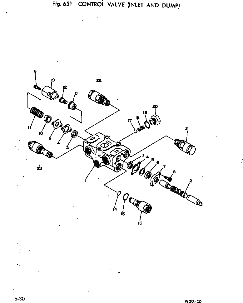 Схема запчастей Komatsu W30-1 - УПРАВЛЯЮЩ. КЛАПАН (ВХОДН. И РАЗГРУЗКА) ГИДРАВЛИКА