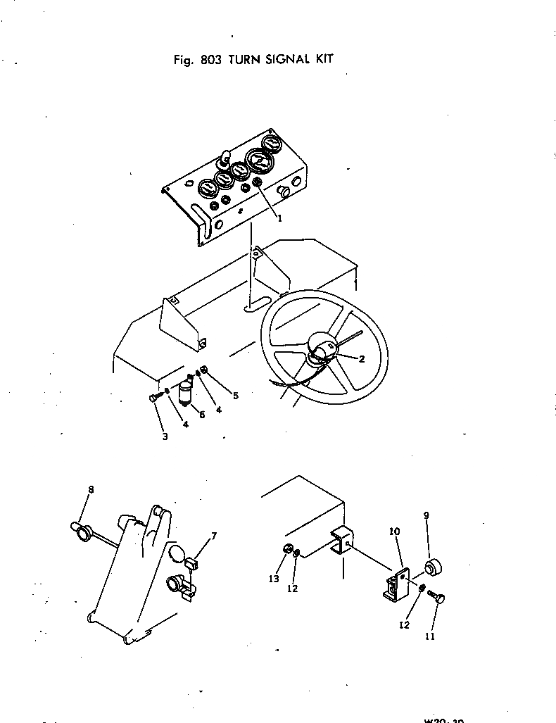 Схема запчастей Komatsu W30-1 - TURN SIGNAL КОМПЛЕКТ ОПЦИОННЫЕ КОМПОНЕНТЫ