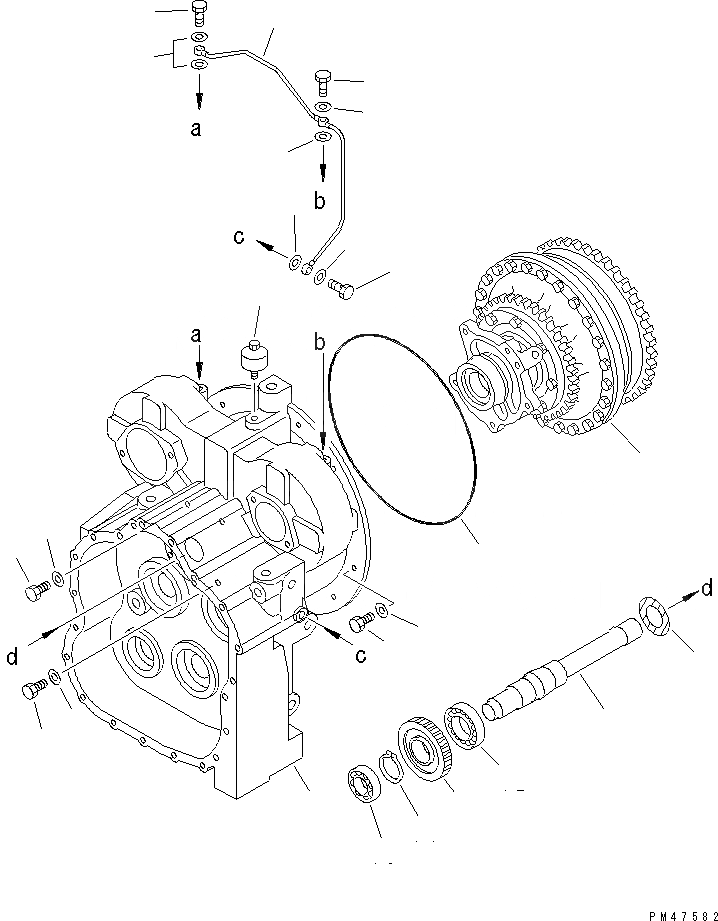 Схема запчастей Komatsu WA100-3-X - ТРАНСМИССИЯ (КОРПУС ТРАНСМИССИИ) (/)(№-) ТРАНСМИССИЯ