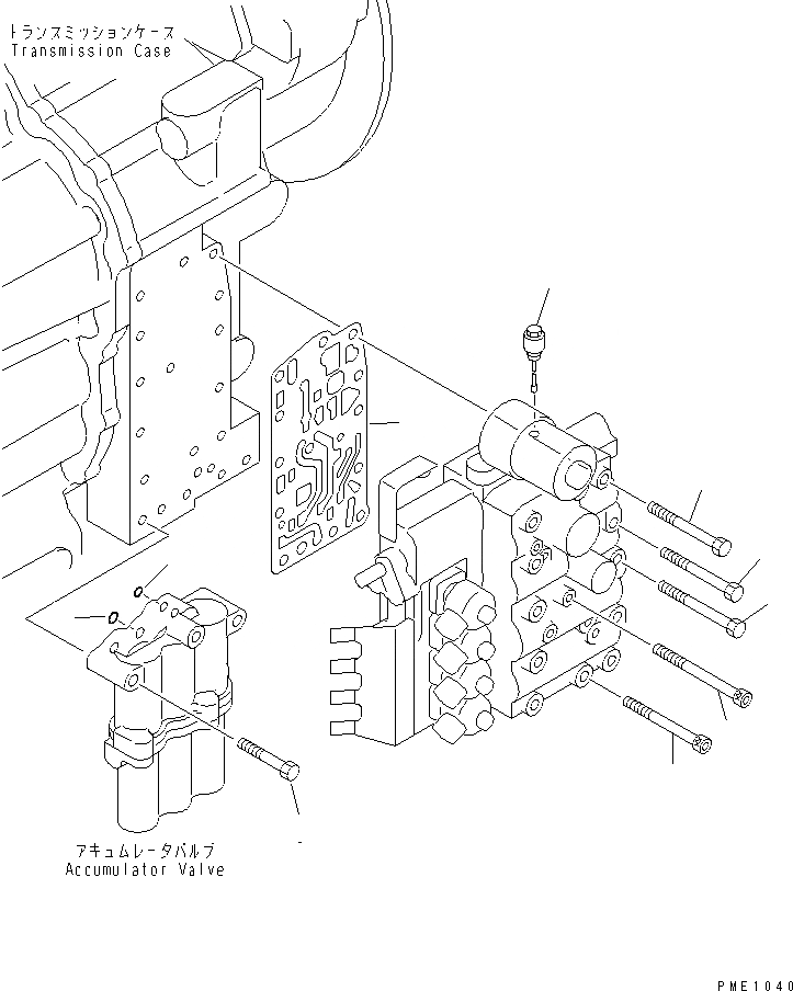 Схема запчастей Komatsu WA100-3-X - КЛАПАН УПРАВЛЕНИЯ ТРАНСМИССИЕЙ (КРЕПЛЕНИЕ)(№-) ТРАНСМИССИЯ