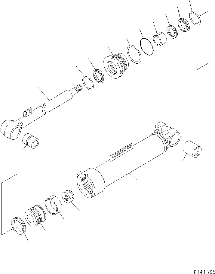 Схема запчастей Komatsu WA100-3-X - ГИДРОЦИЛИНДР КОВША (ДЛЯ ВЫС. ВЫСОК. ПОДЪЕМ РУКОЯТЬ)(№-) УПРАВЛ-Е РАБОЧИМ ОБОРУДОВАНИЕМ