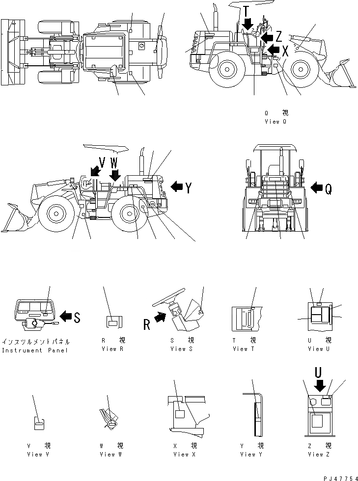 Схема запчастей Komatsu WA100-3-X - МАРКИРОВКА (С НАВЕСОМ) (ЯПОН.)(№-) МАРКИРОВКА¤ ИНСТРУМЕНТ И РЕМКОМПЛЕКТЫ