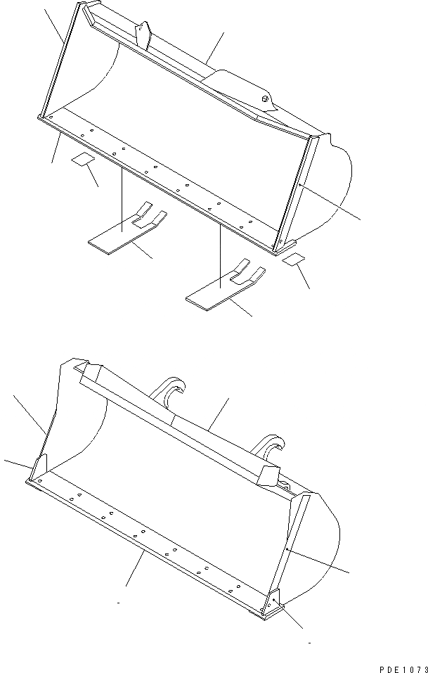 Схема запчастей Komatsu WA100-3-X - КОВШ(№-) КАТАЛОГИ ЗЧ