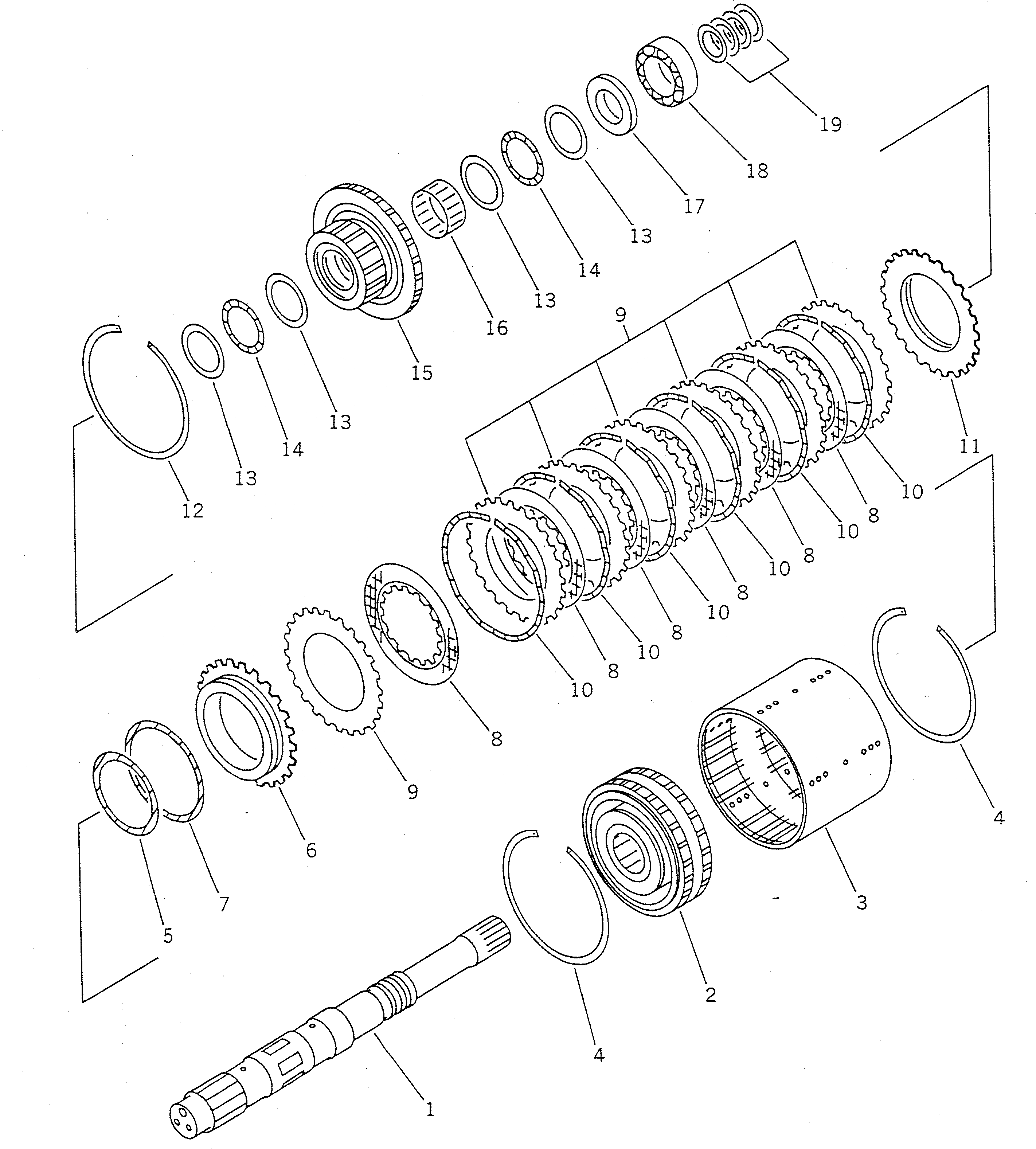 Схема запчастей Komatsu WA100-1 - ПЕРЕД. МУФТА (TBG/ABE СПЕЦ-Я.)(№-) СПЕЦ. APPLICATION ЧАСТИ