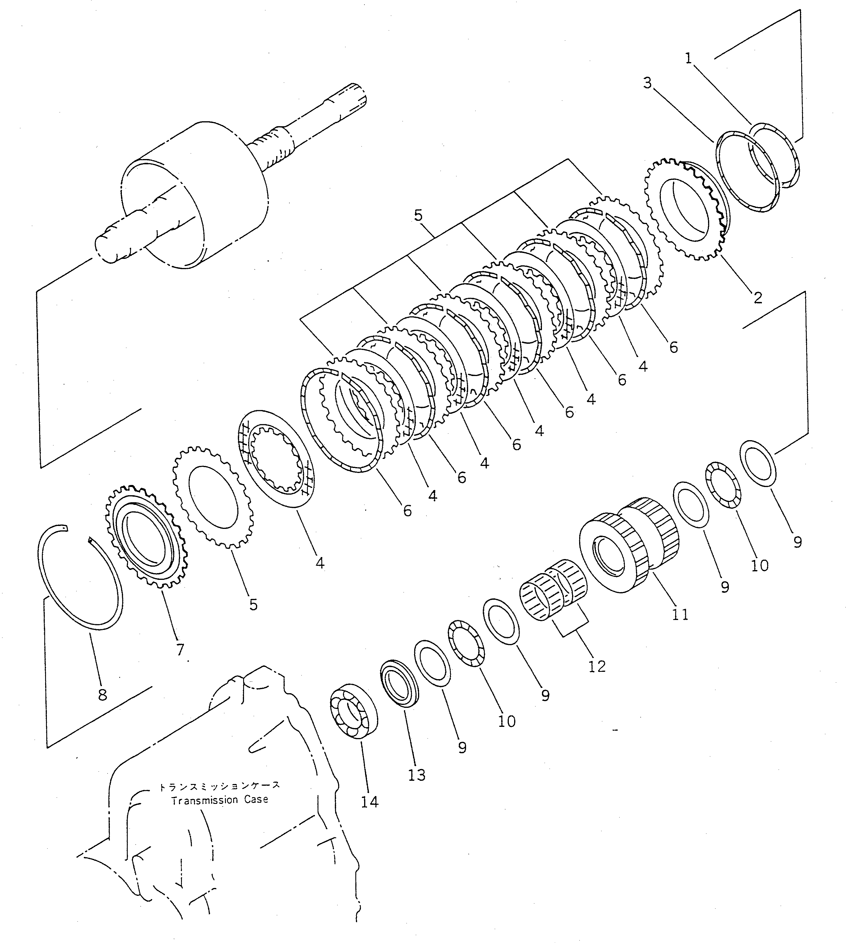 Схема запчастей Komatsu WA100-1 - РЕВЕРС МУФТА (TBG/ABE СПЕЦ-Я.)(№-) СПЕЦ. APPLICATION ЧАСТИ