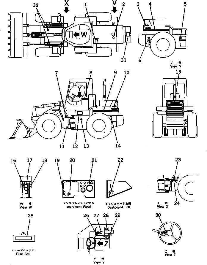 Схема запчастей Komatsu WA100-1 - МАРКИРОВКА (ИСПАНИЯ-АНГЛ.)(№-9999) МАРКИРОВКА¤ ИНСТРУМЕНТ И РЕМКОМПЛЕКТЫ