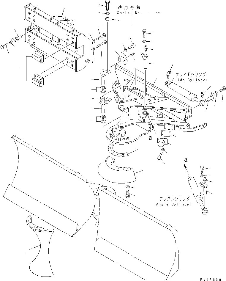 Схема запчастей Komatsu WA100-3-XW - MULTI ОТВАЛ (SLIDE ТИП) (/) (НЕСУЩИЙ ЭЛЕМЕНТ)(№-) СПЕЦ. APPLICATION ЧАСТИ