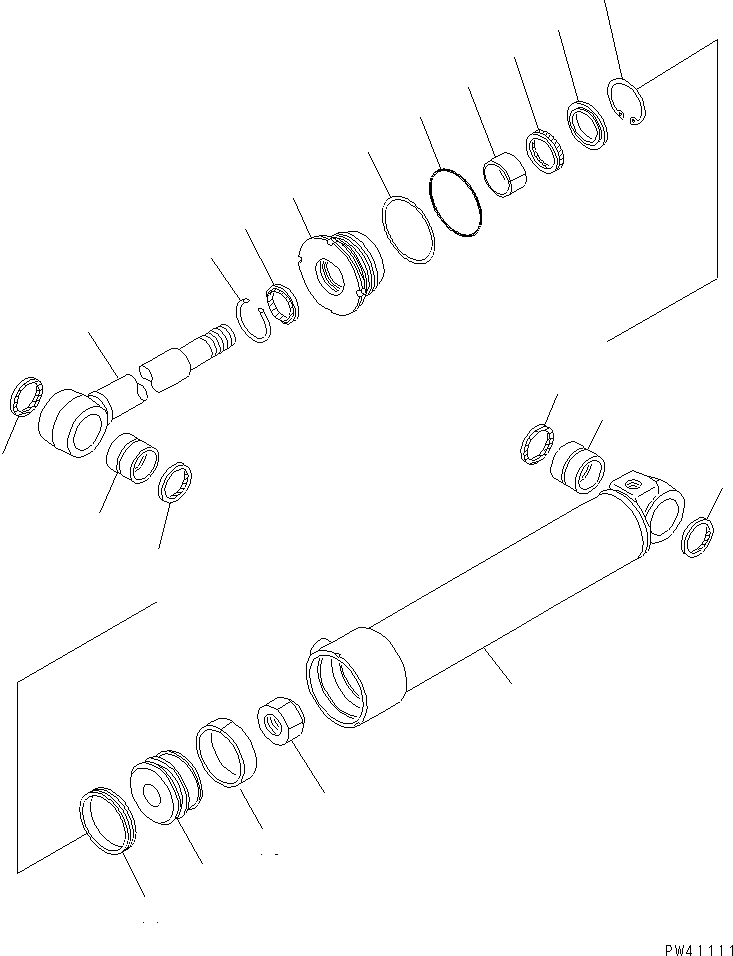 Схема запчастей Komatsu WA100-3-XW - ЦИЛИНДР ОТВАЛА (ДЛЯ MULTI BALDE)(№-) СПЕЦ. APPLICATION ЧАСТИ