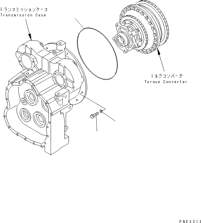 Схема запчастей Komatsu WA100-3-HW - ТРАНСМИССИЯ (ЭЛЕМЕНТЫ КРЕПЛЕНИЯ) ГИДРОТРАНСФОРМАТОР И ТРАНСМИССИЯ