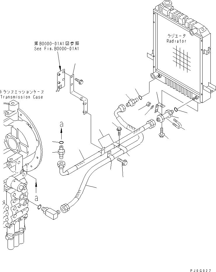 Схема запчастей Komatsu WA100-3-HW - ГИДРОЛИНИЯ ТРАНСМИССИИ (ГИДРОТРАНСФОРМАТОР И ТРАНСМИССИЯ ЛИНИЯ)(№-) ГИДРОТРАНСФОРМАТОР И ТРАНСМИССИЯ