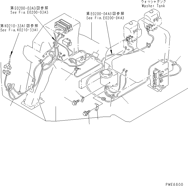 Схема запчастей Komatsu WA100-3-HW - ПОЛ Э/ПРОВОДКА (КАБИНА ЛИНИЯ) КАБИНА ОПЕРАТОРА И СИСТЕМА УПРАВЛЕНИЯ