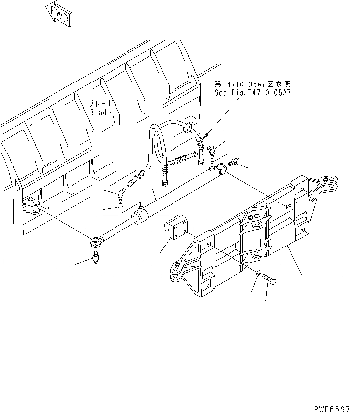 Схема запчастей Komatsu WA100-3-HW - ОТВАЛ ( SIFT ЛИНИЯ ЦИЛИНДРА И РАМА) (S.P.A.P.) (С СОЕДИНИТ. УСТР-ВО НАКЛОНЯЕМ.) РАБОЧЕЕ ОБОРУДОВАНИЕ