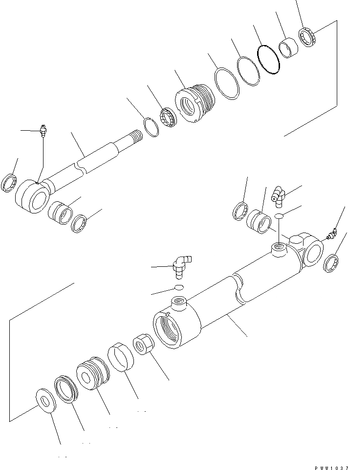 Схема запчастей Komatsu WA100-3-HW - SLIDE ЦИЛИНДР (ДЛЯ MULTI ОТВАЛ SLIDE ТИП)(№-) ОСНОВН. КОМПОНЕНТЫ И РЕМКОМПЛЕКТЫ