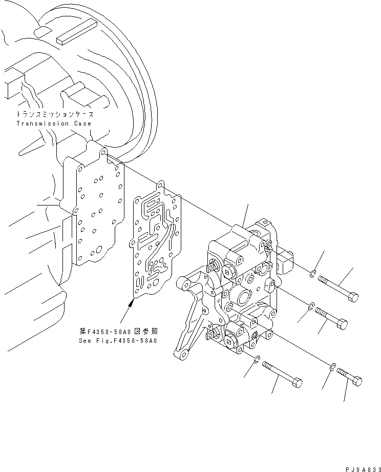 Схема запчастей Komatsu WA100-3A-SN - КЛАПАН УПРАВЛЕНИЯ ТРАНСМИССИЕЙ (/) (КРЕПЛЕНИЕ) ГИДРОТРАНСФОРМАТОР И ТРАНСМИССИЯ