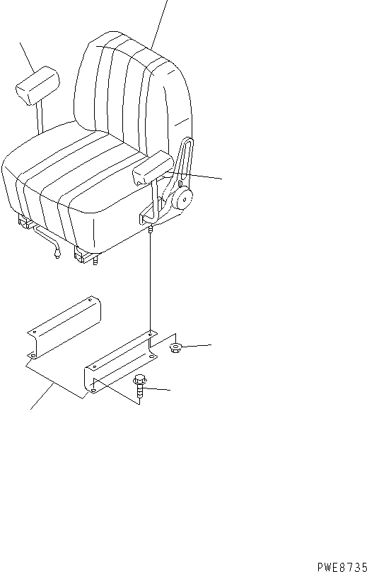 Схема запчастей Komatsu WA100-3A-SN - СИДЕНЬЕ ОПЕРАТОРА(№-7) КАБИНА ОПЕРАТОРА И СИСТЕМА УПРАВЛЕНИЯ