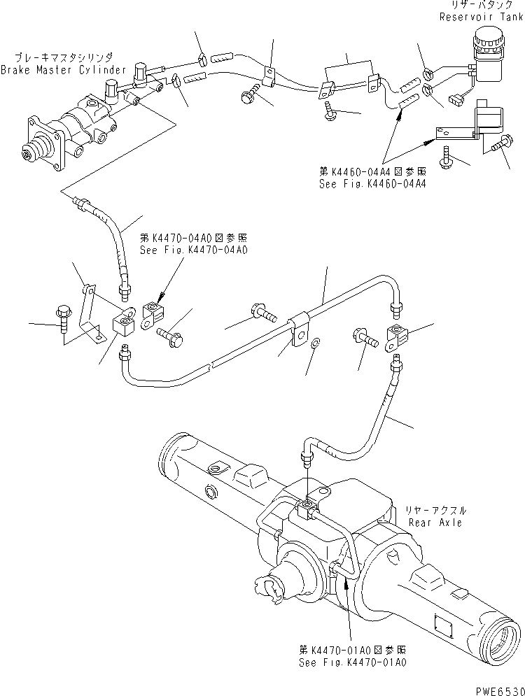 Схема запчастей Komatsu WA100-3A-SN - УПРАВЛ-Е ТОРМОЗОМ (ЗАДН. ТОРМОЗ. И РЕЗЕРВН. БАК ЛИНИЯ) КАБИНА ОПЕРАТОРА И СИСТЕМА УПРАВЛЕНИЯ