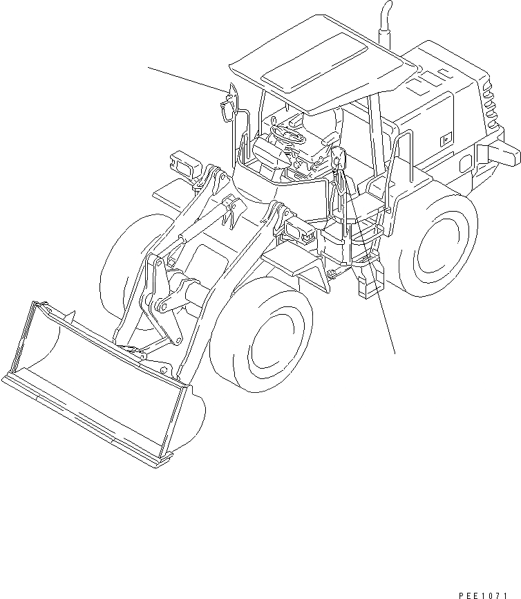 Схема запчастей Komatsu WA100-3A-S - СТЕКЛА И ЗЕРКАЛА ЗАДН. ВИДА(С НАВЕСОМ)(№-) ЧАСТИ BOOK