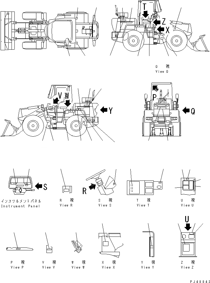 Схема запчастей Komatsu WA100-3A-S - МАРКИРОВКА (С КАБИНОЙ) (ЯПОН.) (SUPER БЕСШУМН. СПЕЦИФ-Я)(№-) ЧАСТИ BOOK