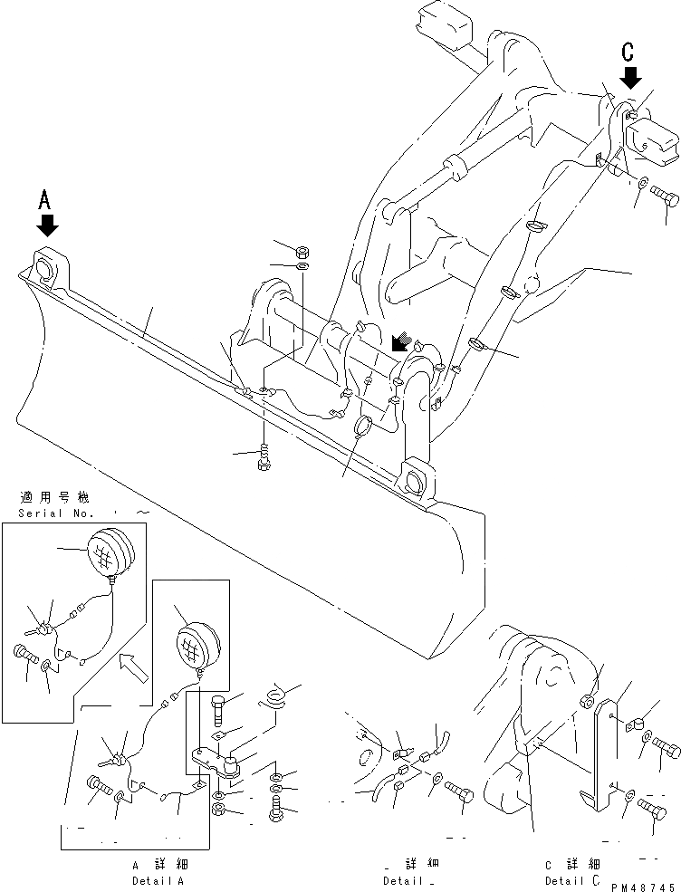 Схема запчастей Komatsu WA100-3A-SW - КОМПОНЕНТЫ (ОБСЛУЖИВ-Е) (ДЛЯ PITCH И ANGLE SNOW PНИЗ.)     (С ГИДРАВЛ СОЕДИНИТ. УСТР-ВО)(№-) КОМПОНЕНТЫ ДВИГАТЕЛЯ И ЭЛЕКТРИКА