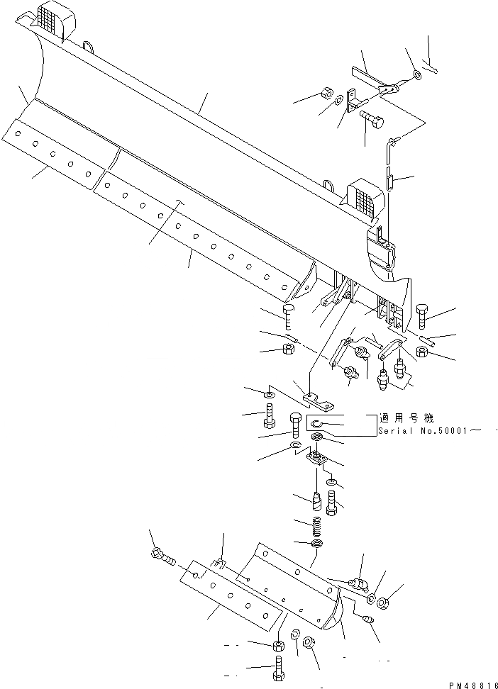 Схема запчастей Komatsu WA100-3A-SW - БОКОВ. СДВИГ¤ PITCH И ANGLE SNOW PНИЗ. (С SHOCK CANCEL ОТВАЛ) (/) (ОТВАЛ)(№-) СПЕЦ. APPLICATION ЧАСТИ