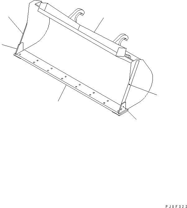 Схема запчастей Komatsu WA100-3A - КОВШ¤ .M (С РЕЖУЩ. КРОМКОЙ НА БОЛТАХ¤ .M) (СПЕЦ-Я LIVESTOCK RAISING) (TOKACHI СПЕЦ.) РАБОЧЕЕ ОБОРУДОВАНИЕ