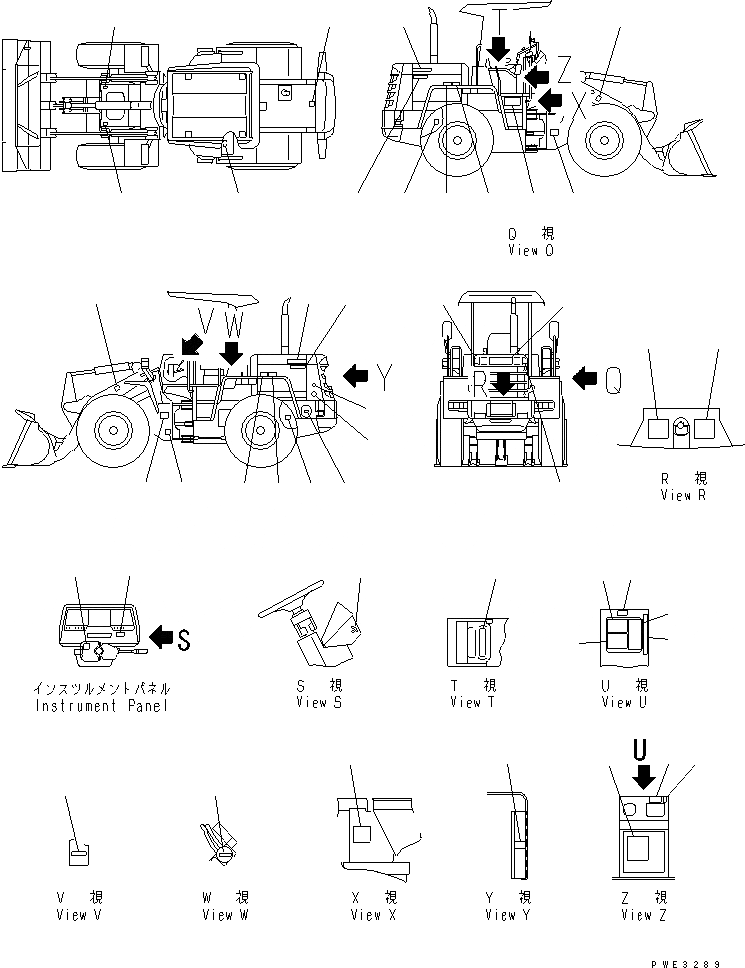 Схема запчастей Komatsu WA100-3A - МАРКИРОВКА(№-) МАРКИРОВКА