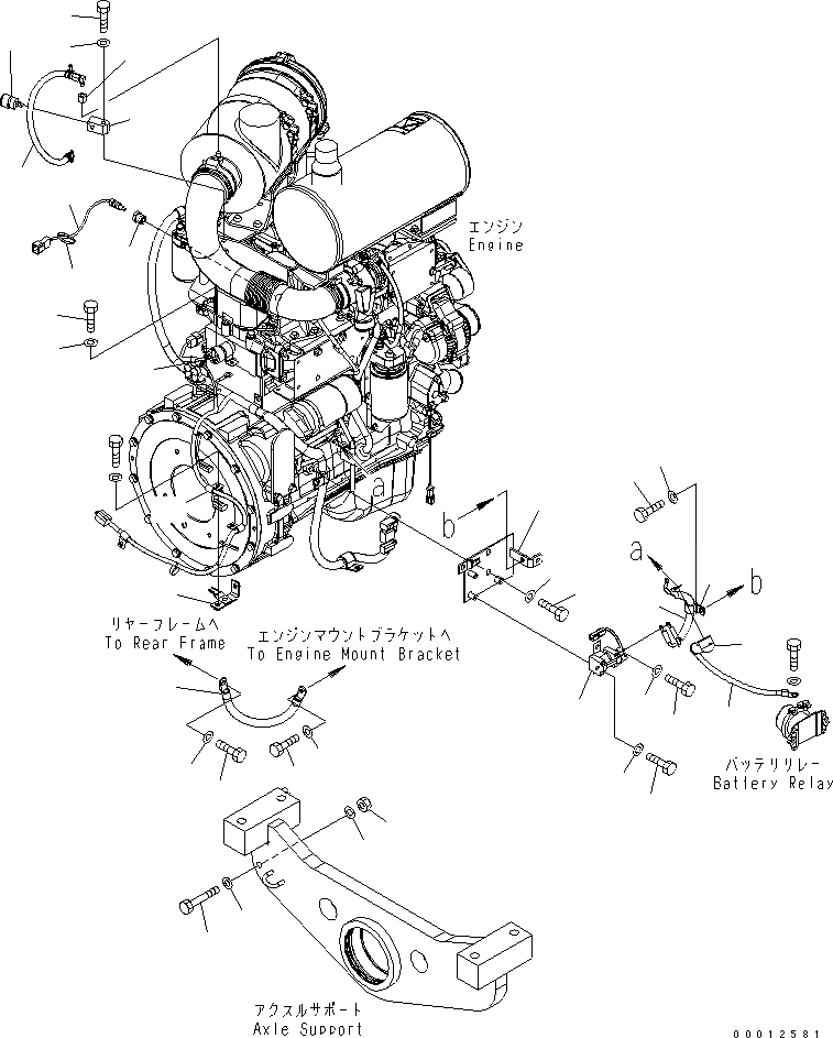 Схема запчастей Komatsu WA100-5 - Э/ПРОВОДКА ДВИГАТЕЛЯ (/) (STARTER Э/ПРОВОДКА И ДАТЧИК) (С КОНДИЦИОНЕРОМ) КОМПОНЕНТЫ ДВИГАТЕЛЯ