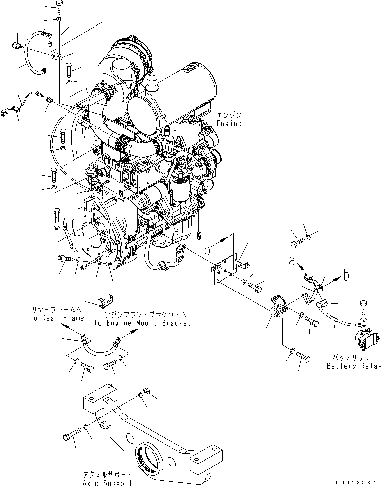 Схема запчастей Komatsu WA100-5 - Э/ПРОВОДКА ДВИГАТЕЛЯ (/) (STARTER Э/ПРОВОДКА И ДАТЧИК) ((ДЛЯ КОНДИЦ.DIIONER И ТАХОГРАФ) КОМПОНЕНТЫ ДВИГАТЕЛЯ