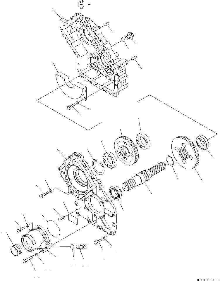 Схема запчастей Komatsu WA100-5 - ПЕРЕДАЧА (/) (КОРПУС) ТРАНСМИССИЯ