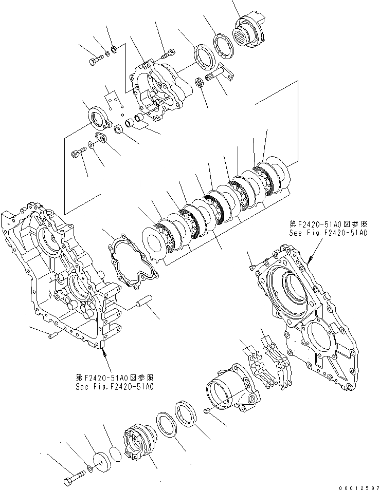 Схема запчастей Komatsu WA100-5 - ПЕРЕДАЧА (/) (СОЕДИНЕНИЕ) ТРАНСМИССИЯ