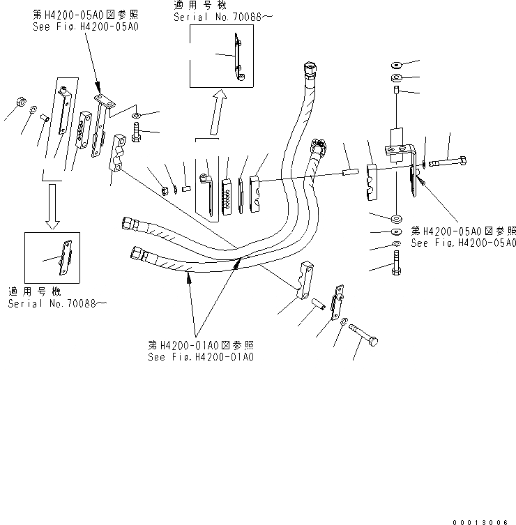 Схема запчастей Komatsu WA100-5 - ГИДРОЛИНИЯ (P.P.C ТРУБЫ КРЕПЛЕНИЕ) (ДЛЯ СОЕДИНИТ. УСТР-ВО) ГИДРАВЛИКА