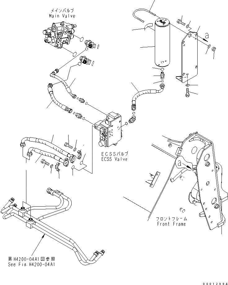 Схема запчастей Komatsu WA100-5 - ГИДРОЛИНИЯ (E.C.S.S ACCUMLATOR) ГИДРАВЛИКА