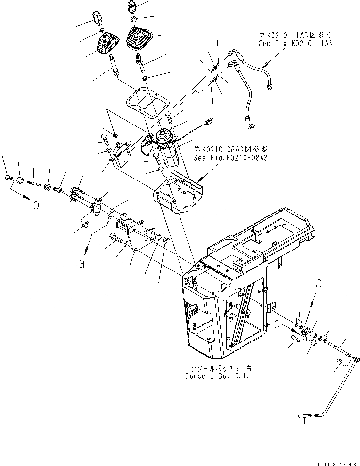 Схема запчастей Komatsu WA100-5 - ПОЛ (LODER УПРАВЛ-Е) (/) (КЛАПАН PPC И РЫЧАГ) (ДЛЯ 3-Х СЕКЦИОНН. КЛАПАН) КАБИНА ОПЕРАТОРА И СИСТЕМА УПРАВЛЕНИЯ