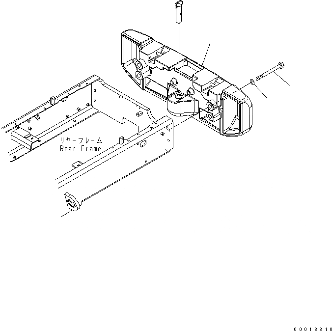 Схема запчастей Komatsu WA100-5 - ПРОТИВОВЕС ЧАСТИ КОРПУСА