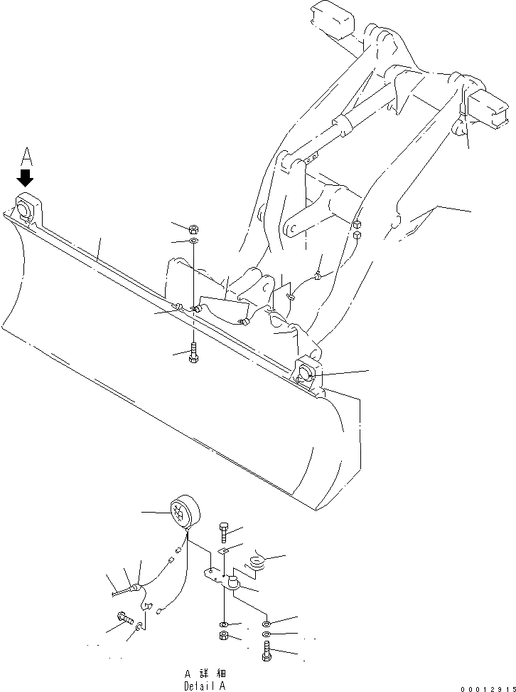 Схема запчастей Komatsu WA100-5 - ОТВАЛ (КОМПОНЕНТЫ (ОБСЛУЖИВ-Е)) (P.A.P.) РАБОЧЕЕ ОБОРУДОВАНИЕ