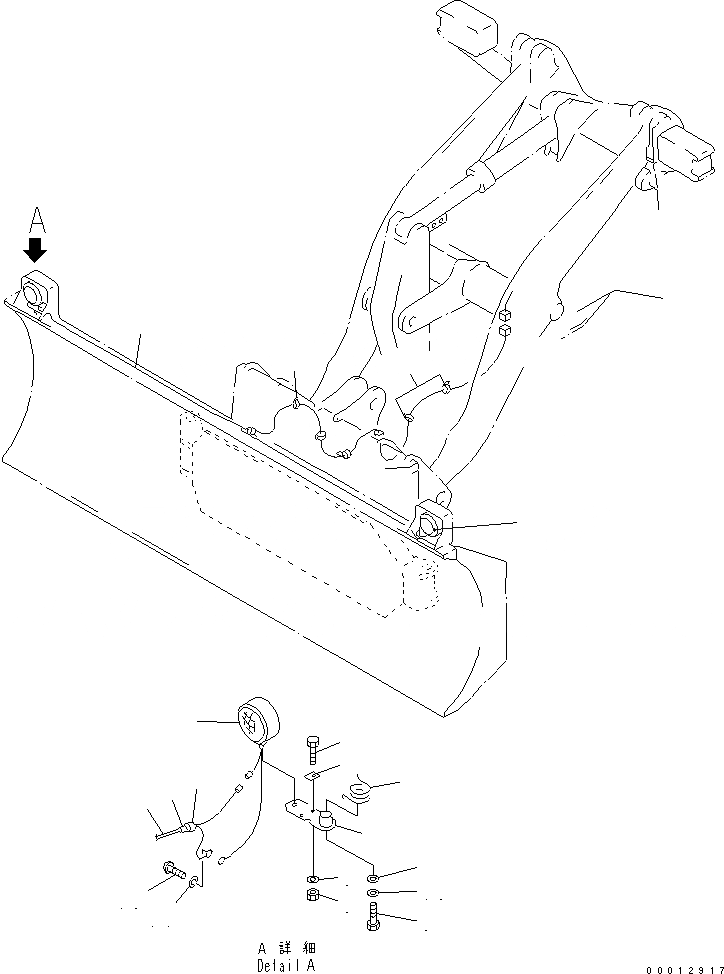 Схема запчастей Komatsu WA100-5 - ОТВАЛ (КОМПОНЕНТЫ (ОБСЛУЖИВ-Е)) (S.P.A.P.) РАБОЧЕЕ ОБОРУДОВАНИЕ