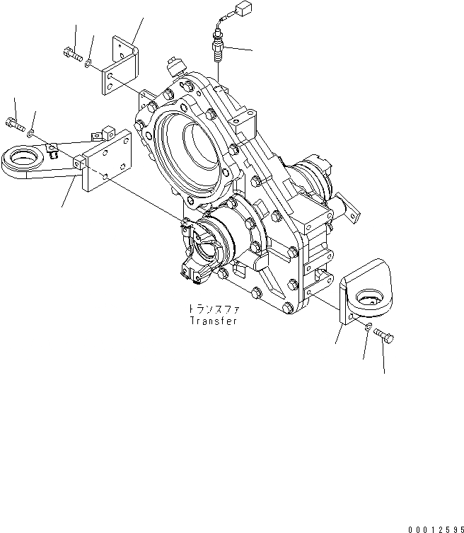 Схема запчастей Komatsu WA100-5-SN - ПЕРЕДАЧА КРЕПЛЕНИЕ ТРАНСМИССИЯ