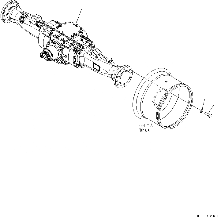 Схема запчастей Komatsu WA100-5-SN - ЗАДН. МОСТ КРЕПЛЕНИЕ ТРАНСМИССИЯ