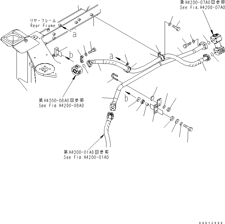 Схема запчастей Komatsu WA100-5-SN - ГИДРОЛИНИЯ (ВОЗВРАТ. ЛИНИЯ) ГИДРАВЛИКА