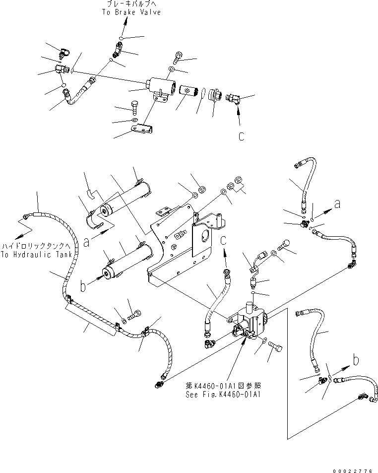 Схема запчастей Komatsu WA100-5-SN - УПРАВЛ-Е ТОРМОЗОМ(ACUUMLATOR) КАБИНА ОПЕРАТОРА И СИСТЕМА УПРАВЛЕНИЯ