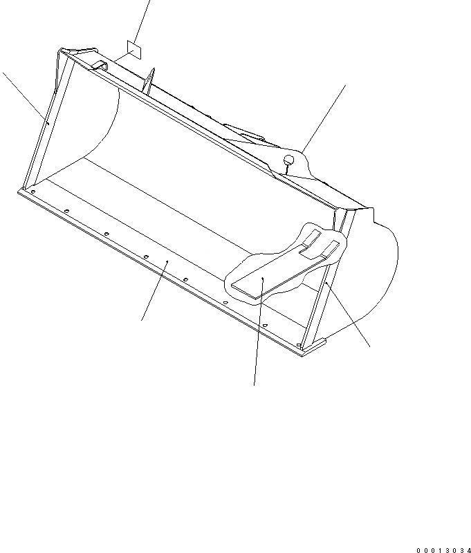 Схема запчастей Komatsu WA100-5-SN - КОВШ .M (LIGHT МАТЕРИАЛERIAL) (С РЕЖУЩ. КРОМКОЙ НА БОЛТАХ¤ .M) РАБОЧЕЕ ОБОРУДОВАНИЕ