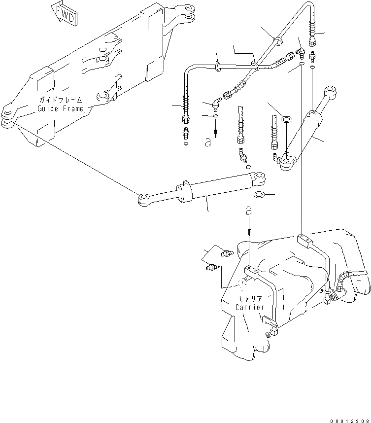 Схема запчастей Komatsu WA100-5-SN - ОТВАЛ (ЦИЛИНДР НАКЛОНА ЛИНИЯ /) (S.P.A.P.) РАБОЧЕЕ ОБОРУДОВАНИЕ