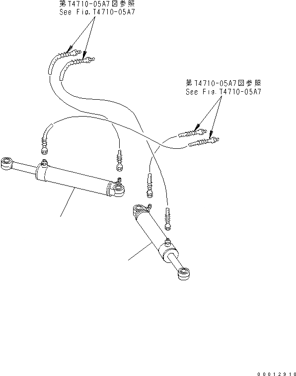 Схема запчастей Komatsu WA100-5-SN - ОТВАЛ (ЦИЛИНДР НАКЛОНА ЛИНИЯ /) (MULTI ОТВАЛ) (С MULTI CUPLER) РАБОЧЕЕ ОБОРУДОВАНИЕ